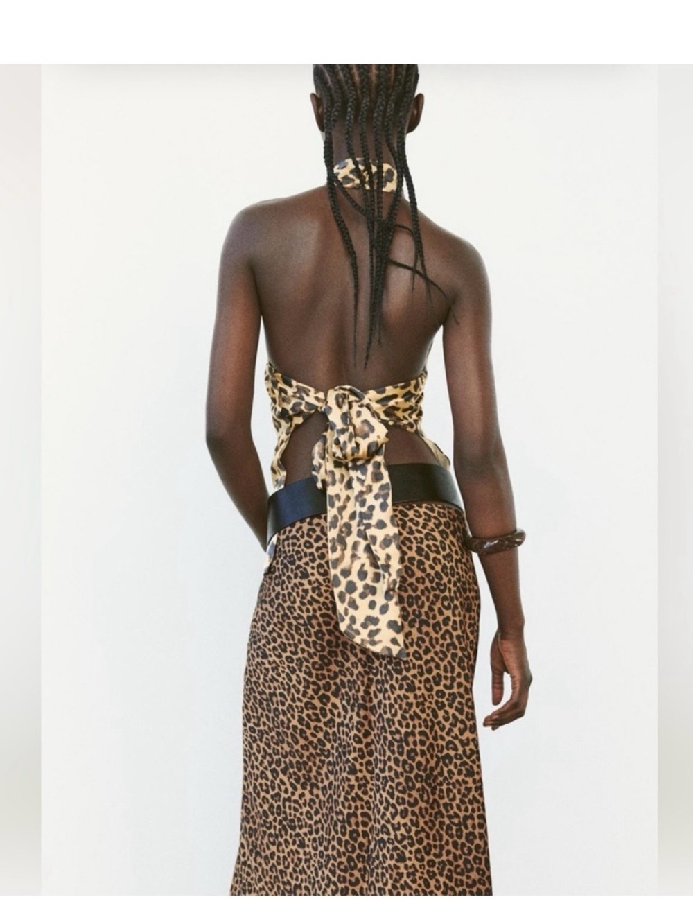 Zara Leopard Print Halter Top NWT
